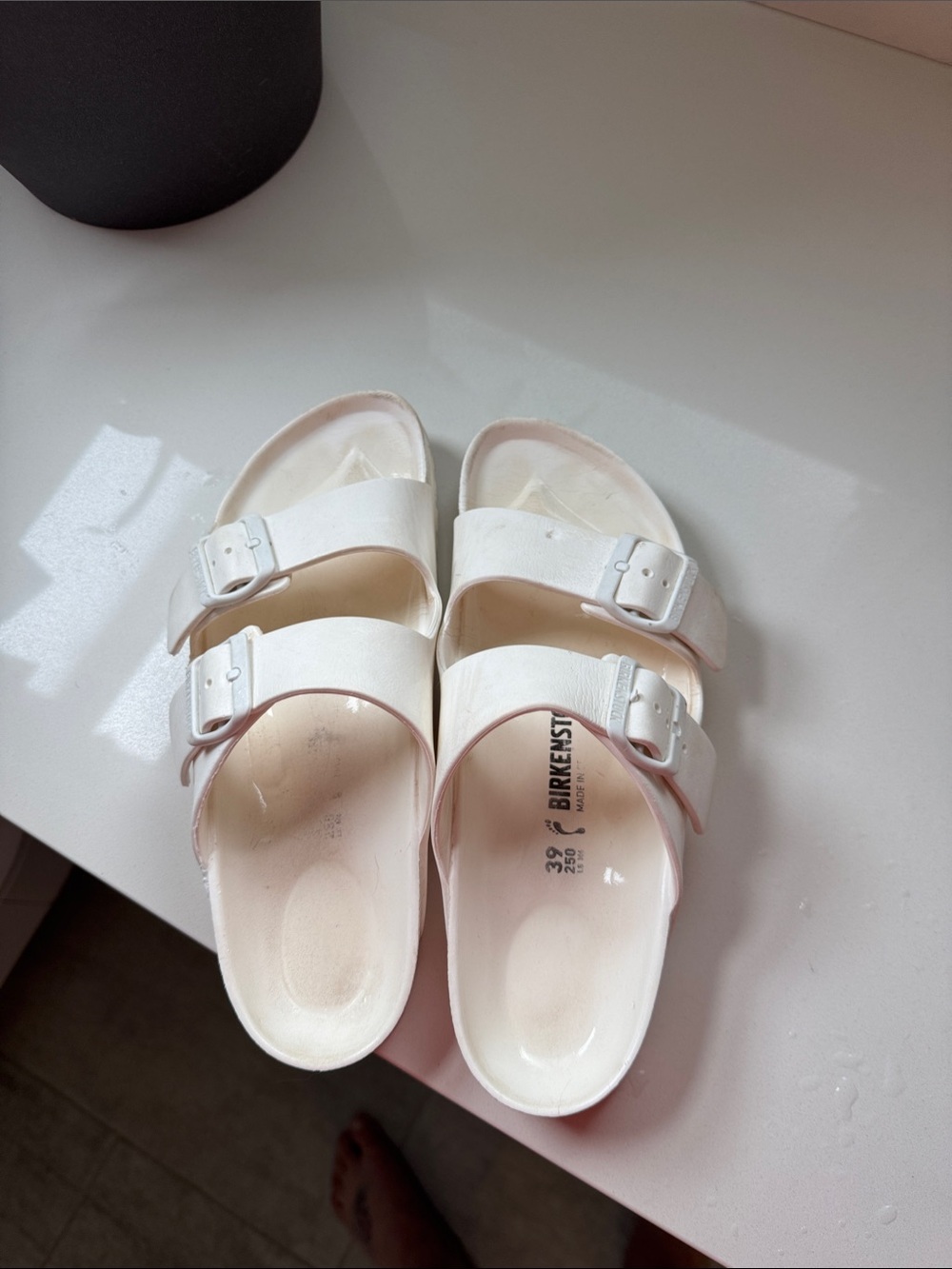 Birkenstock Women’s White Two-Strap EVA Sandals